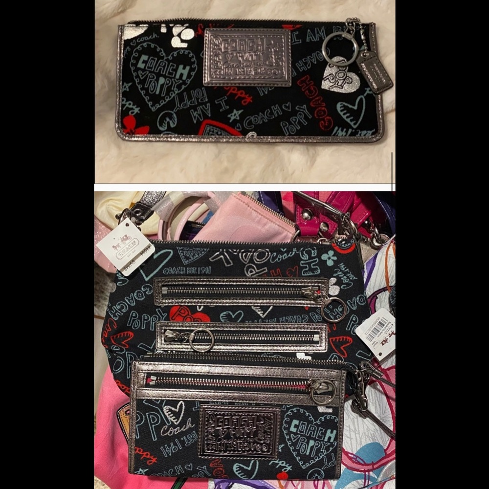 SOLD Coach 5pc NWT graffiti glam zippy wallet set - Picture 10 of 12